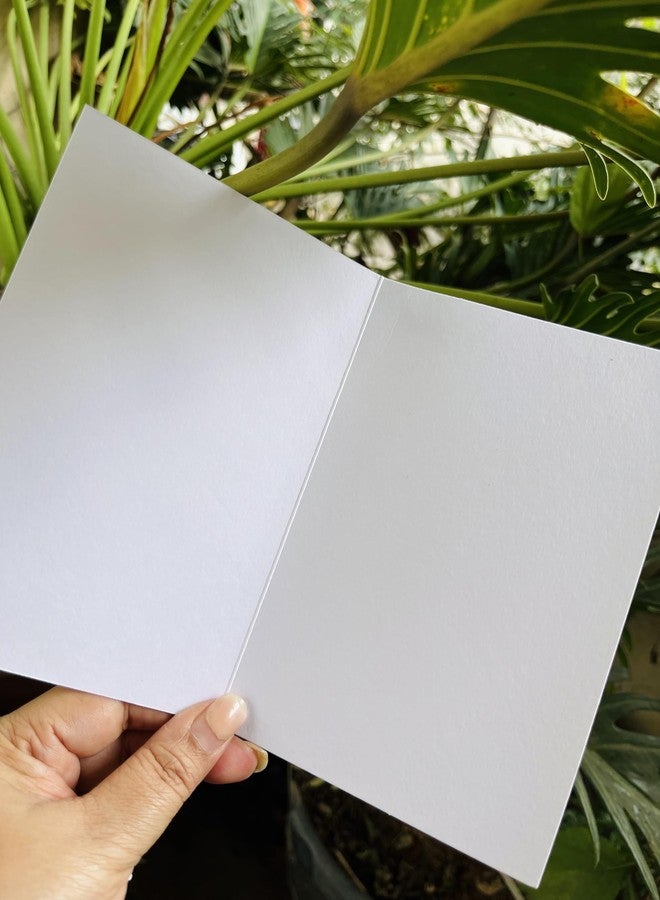 Crafted Forever Poinsettia Flower Handmade Christmas Greeting Card- Set 0f 3 with Envelopes, blank inside - Image 4